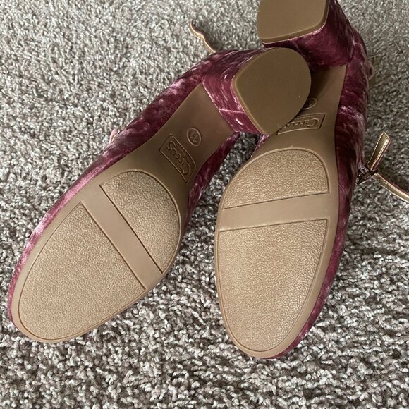 NWOT Circus by Sam Edelman JOYCE Mauve Velvet Mary Jane Shoes - Picture 8 of 8